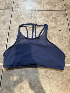 lululemon athletica Navy High-Neck Mesh Sports Bralette